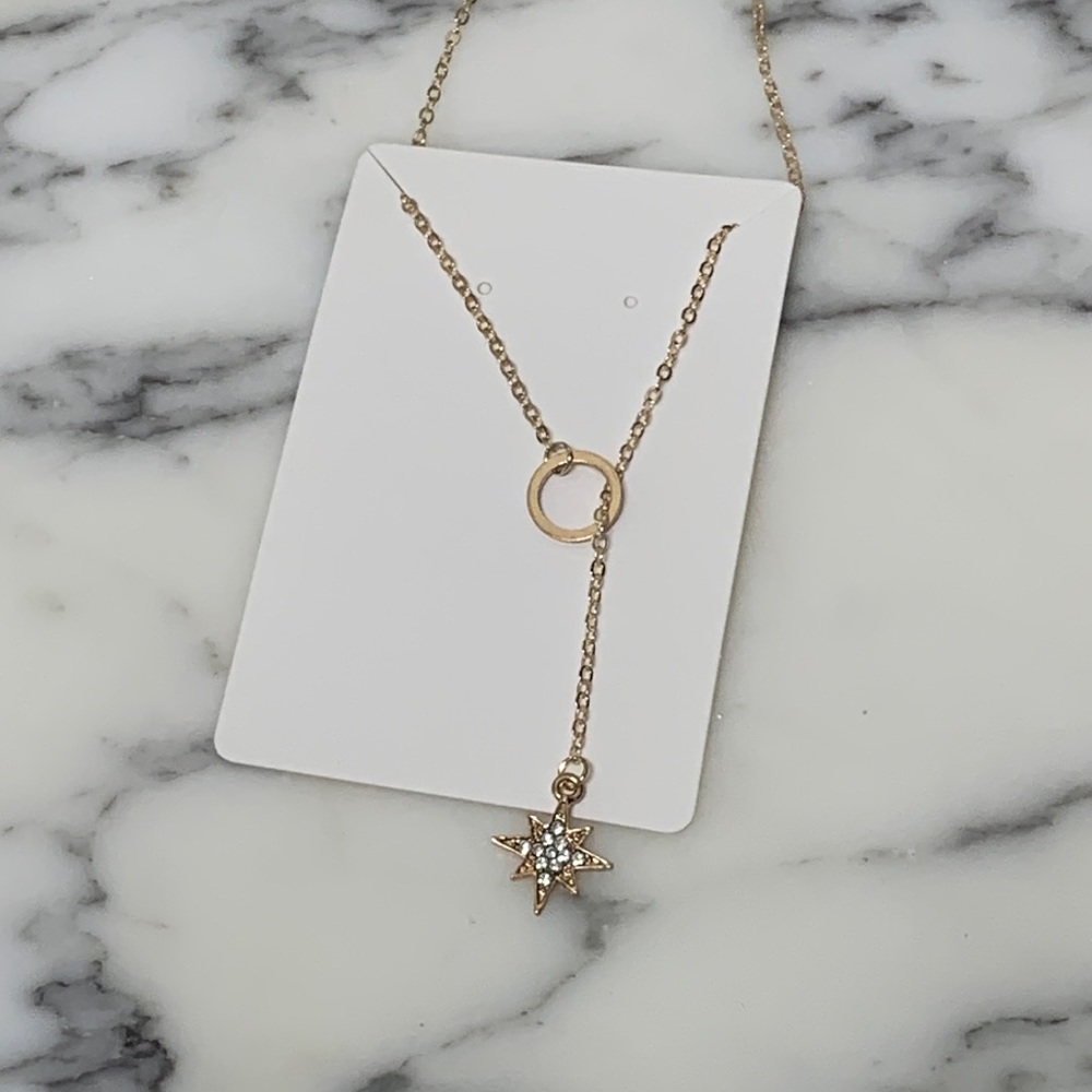 Five Star Rhinestone Necklace - Picture 7 of 7